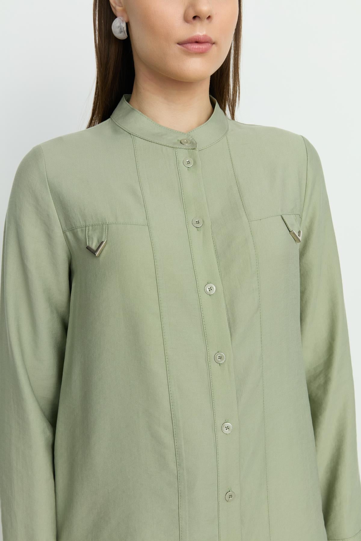 Aller Detaylı Tencel Tunik Ada Çayı