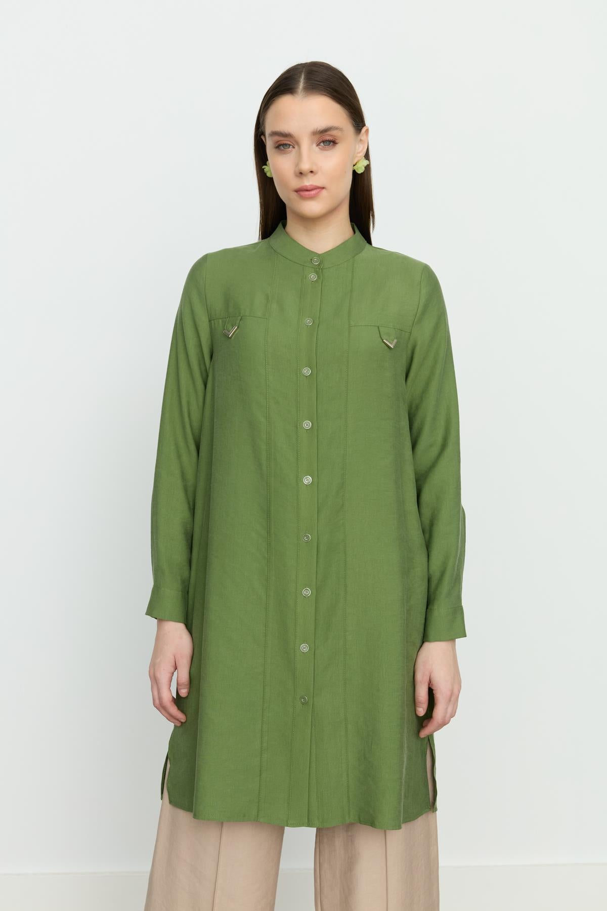 Aller Detaylı Tencel Tunik Amazon