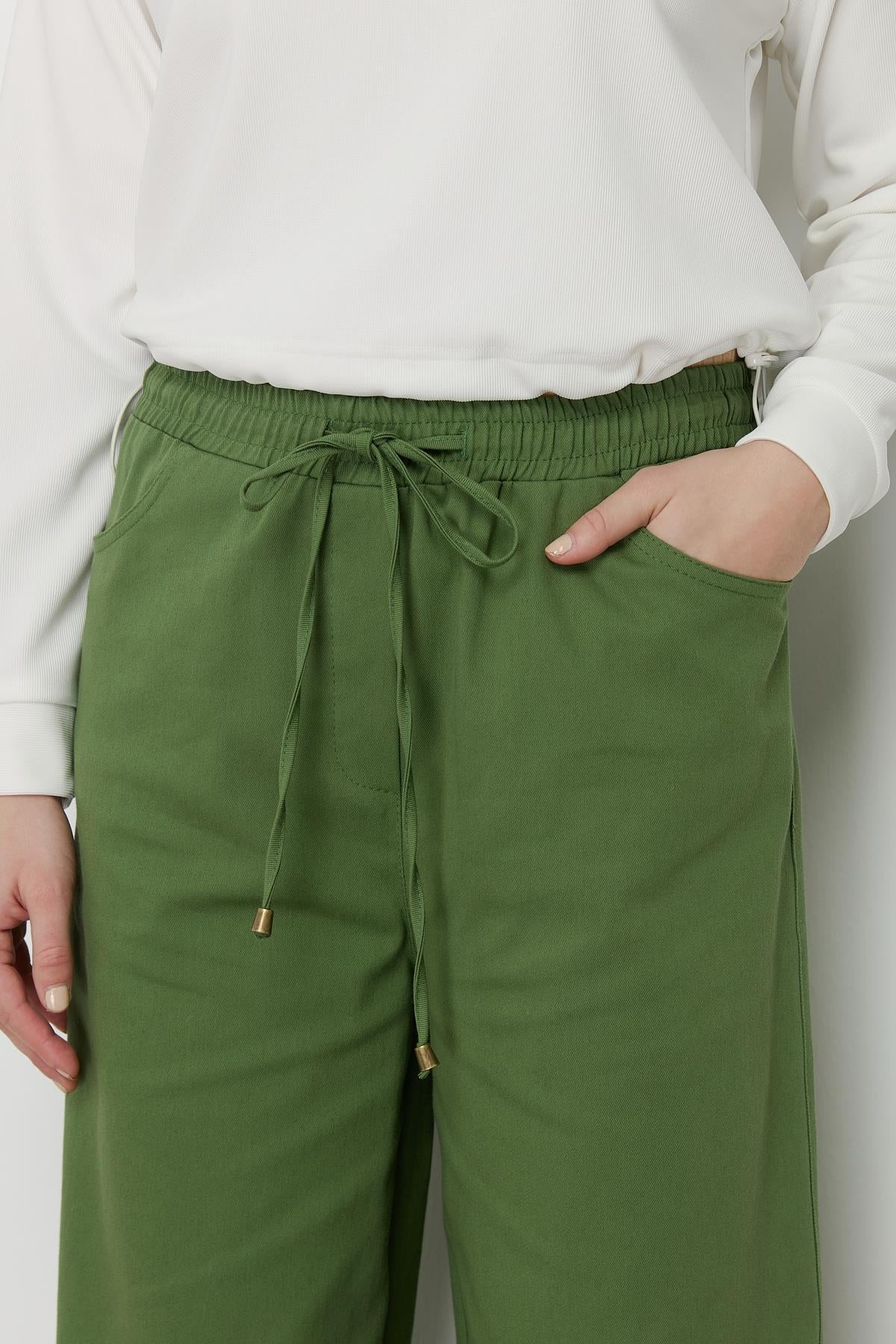 Beli Lastikli Bol Paça Kanvas Pantolon Amazon
