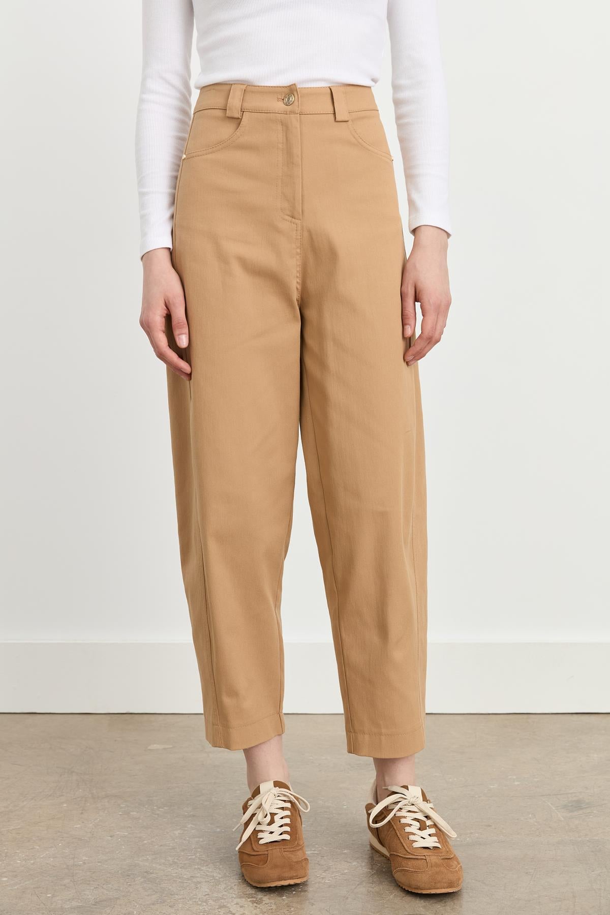 Havuç Kanvas Pantolon Camel