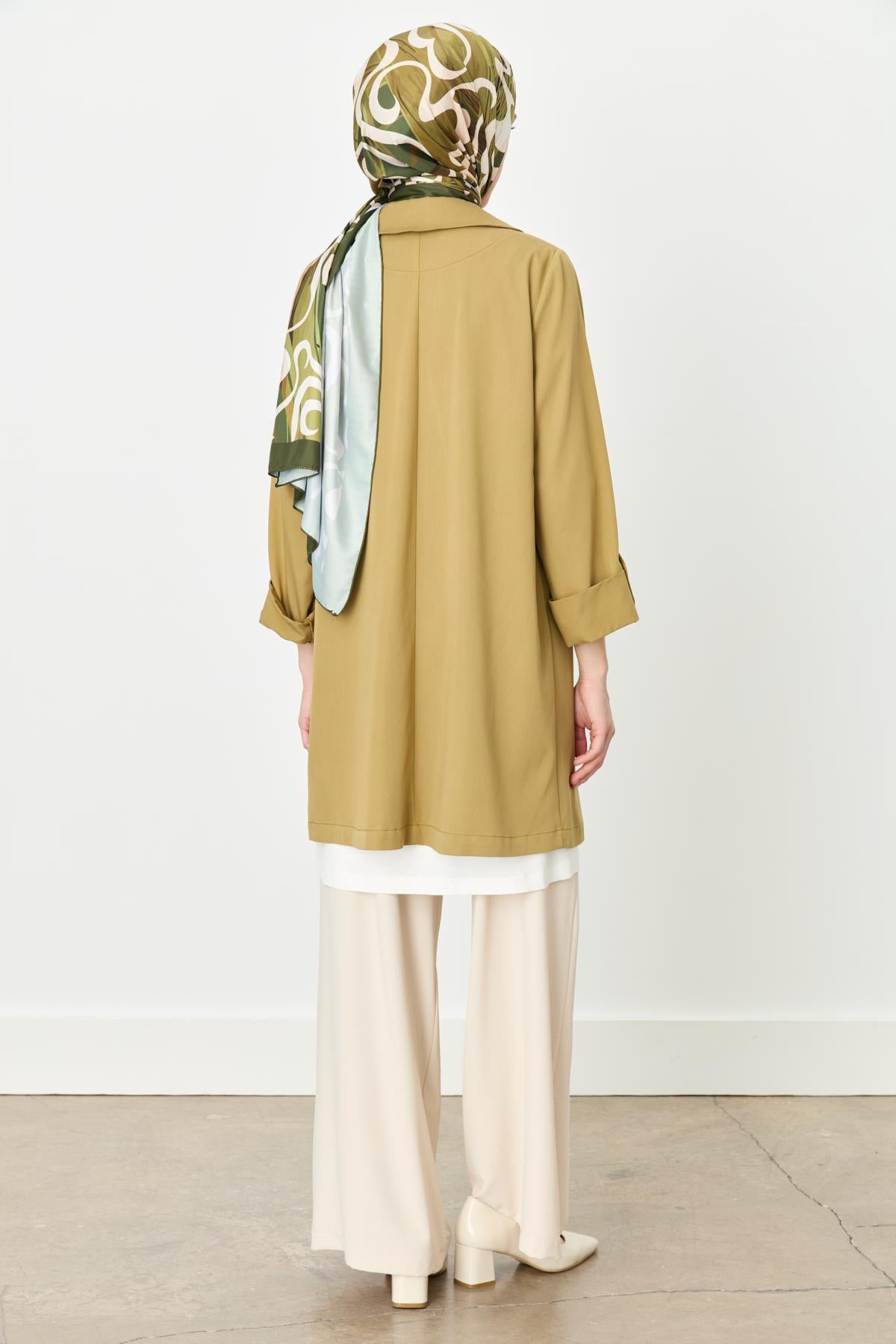 Kolu Katlanılabilir Blazer Ceket Olive