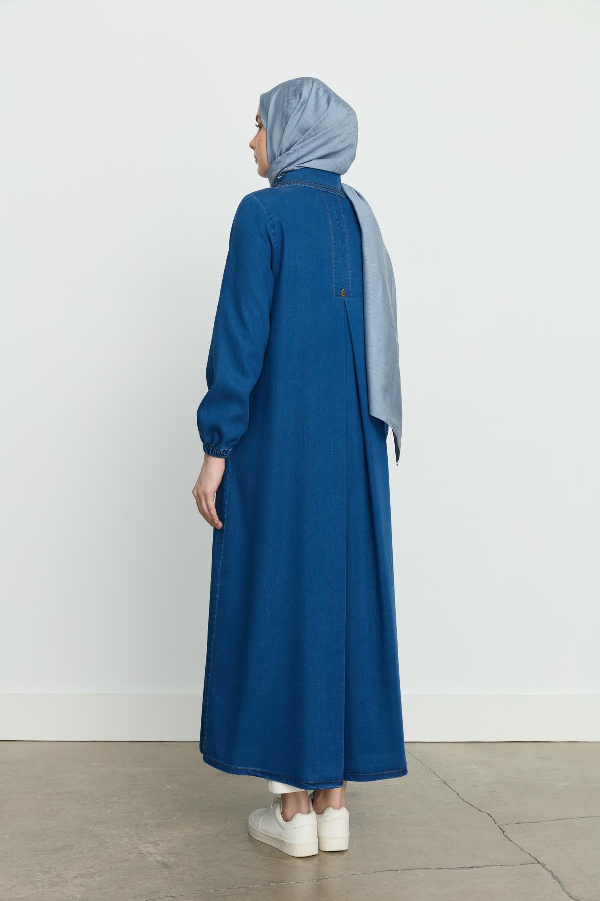 Tencel Kruvaze Ferace İndigo