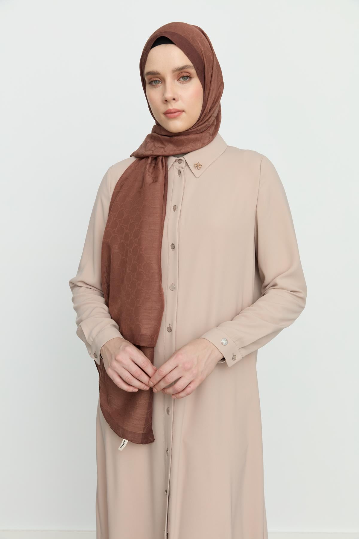 Yanları Yırtmaçlı Basic Tunik Bej
