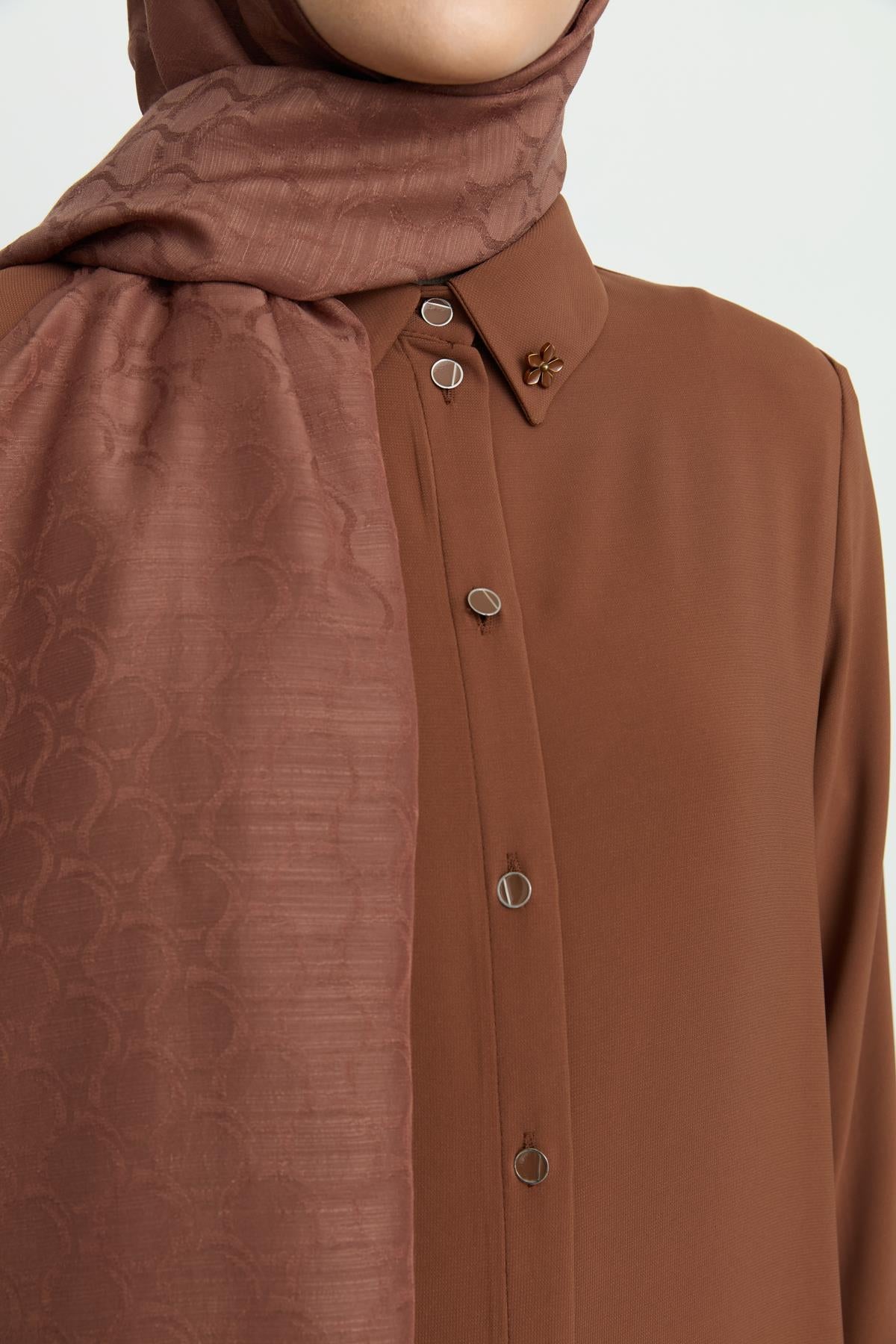 Yanları Yırtmaçlı Basic Tunik Taba