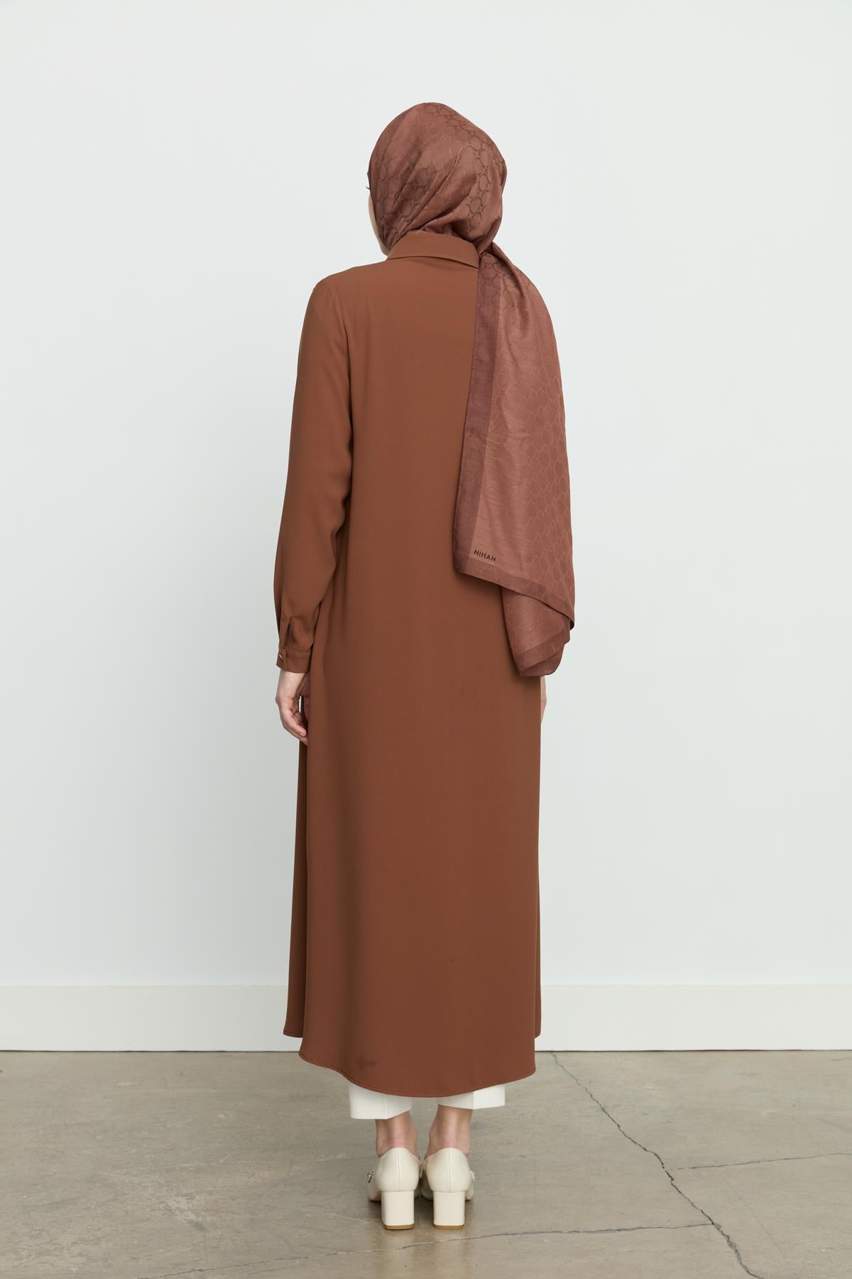Yanları Yırtmaçlı Basic Tunik Taba